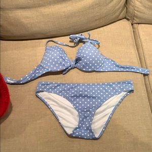 White Polka dot swim suit
